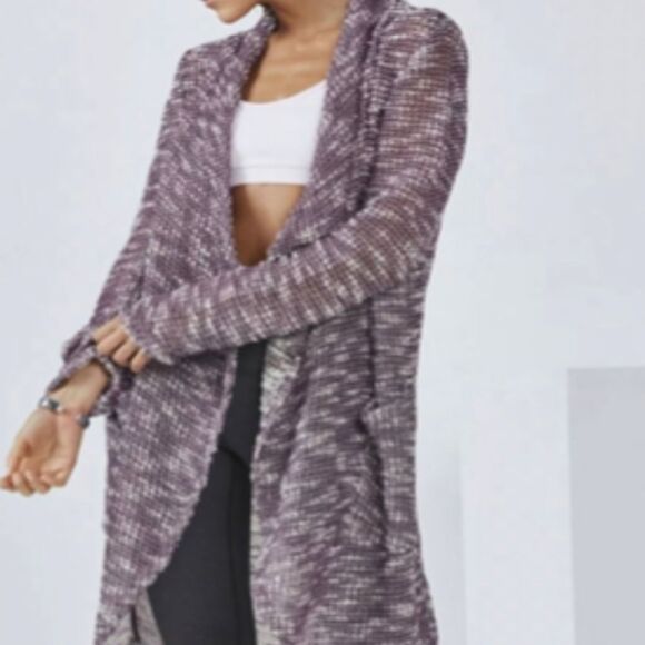 Fabletics Purple Moscow Duster Wrap Cardigan size Medium - Picture 2 of 9